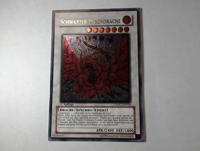 Yugioh SCHWARZER ROSENDRACHE , csoc-de039 Ultimate Rare deutsch Exc 1. Auflage
