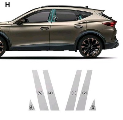 For CUPRA FORMENTOR 2024-25 B-PILLARS PAINT PROTECTION FILM PRE-CUT ANTI-SCRATCH