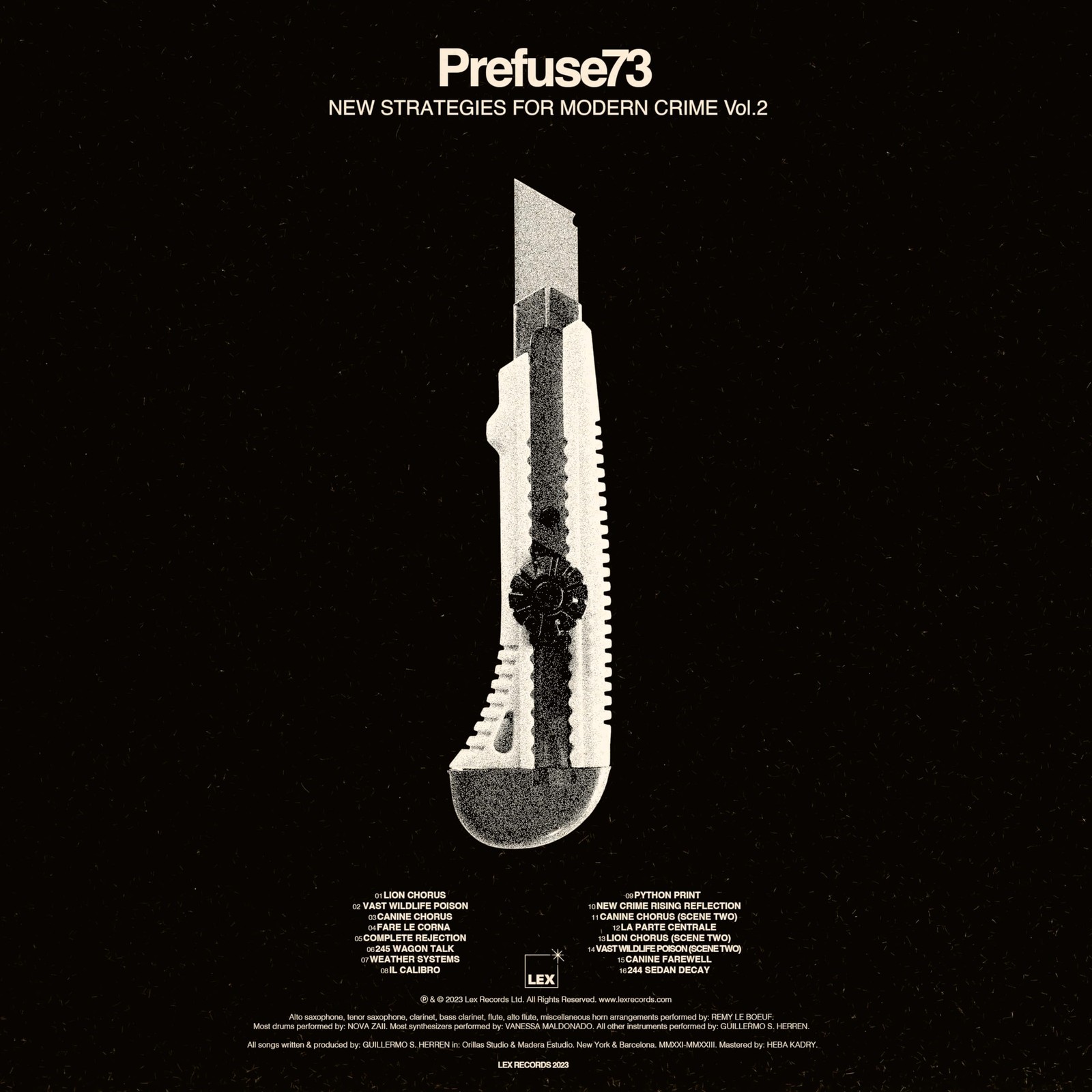 Prefuse 73 New Strategies For Modern Crime Vol. 1 & 2 Double LP Vinyl LEX180LP