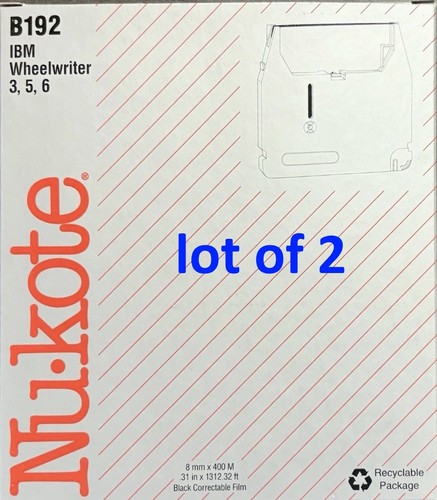2X Nukote Replacement Ribbon B192 for IBM Wheelwriter - Picture 1 of 4