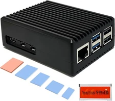 Aluminum Case for Raspberry Pi 5 8GB 4GB | Heatsink Passive Black 