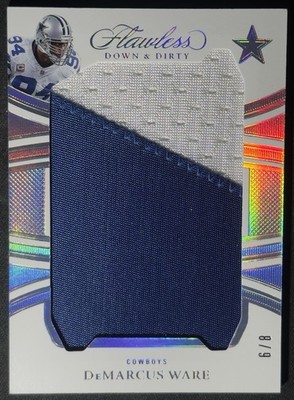 2025 Flawless Down & Dirty GAME USED WORN PATCH /8 DeMarcus Ware #1 Cowboys HOF