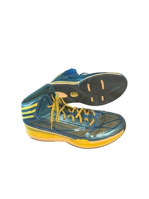 Men's Adidas Adizero Crazy Light Basketball Shoes Neon Blue and