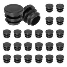 50 Pieces Plastic Round Caps, 3/5 " for Chair Furniture Black