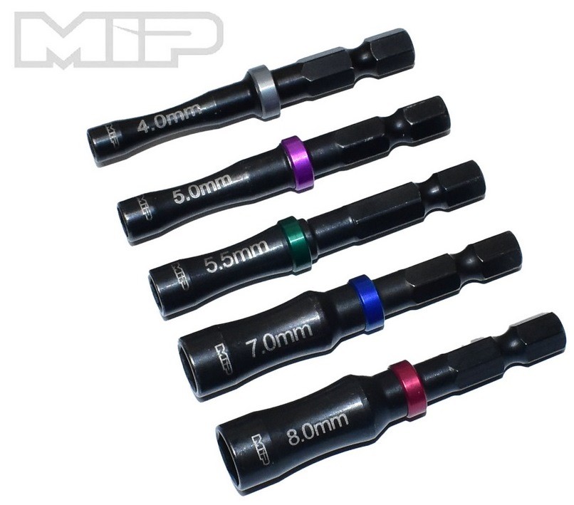 MIP 4.0mm, 5.0mm, 5.5mm, 7.0mm & 8.0mm Nut Driver Speed Tip 