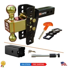 Adjustable Heavy-Duty Trailer Hitch - 20,000 lbs, 6-Inch Drop, 2 Inch Receiver