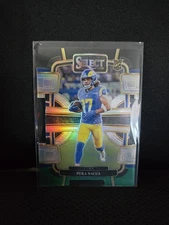 2023 Panini Select - Concourse Puka Nacua #56 Black & Green Prizm Die-Cut (RC)