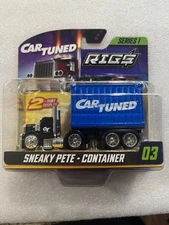 Car Tuned Rigs Container Series 1 Sneaky Pete Diecast Truck #3 Blue Fast Ship