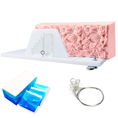 Adjustable Wire Soap Cutter, Acrylic Push Soap Cutters for Perfect Loaf Slice...