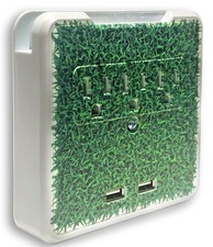 Glamsockets Decorative Wall Mount Surge Protector with 3 Outlets, Dual USB Ch...