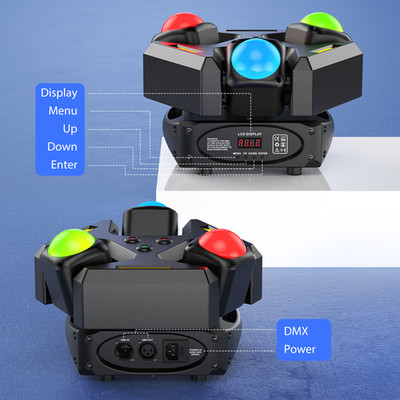 180W 3-Head Moving Head Light Laser Master Slave Modes For Party Disco Bar