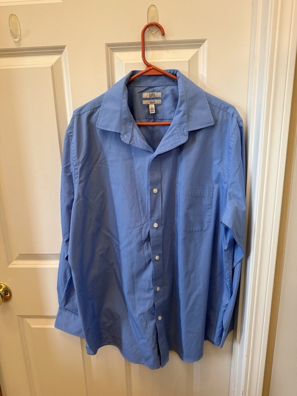 Croft And Barrow Blue Dress Shirt Easy Care  17 34/35 Men’s