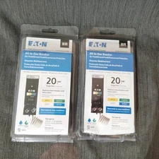 Two Circut Breakers Cutler-Hammer Eaton BRN120A1CS BR 20A 120V 1-Pole Arc Fault