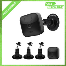 Outdoor Camera Mount 360 Degree Adjustable Metal Wall Bracket 3 Pack Black for