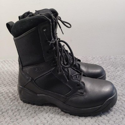 5.11 ATAC 2.0 8'' Boots Mens Size 10 Black Tactical Leather Side Zip 12391ABR