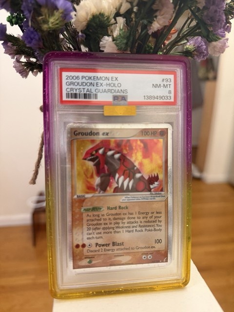 MBA GOLD PSA 8 2006 Pokemon TCG Groudon ex Crystal Guardians 93/100 Holo