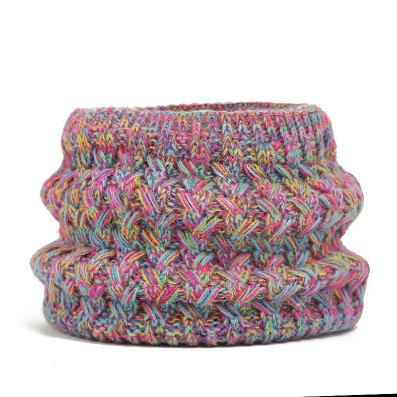 Conjunto de bufanda de guantes de invierno para niños niñas niños pequeños sombreros con cuello tejido con pompón Foto 3 de 4