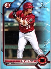 2022 Bowman Draft #BD-122 Sal Stewart Sky Blue #/499