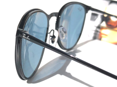 Ray Ban ERIKA METAL Black Evolve PHOTOCHROMIC Green Blue Sunglass