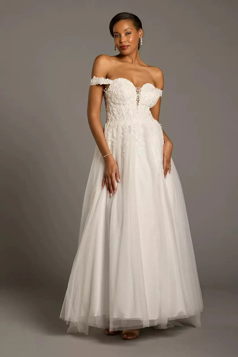 sachin and babi light blue dress Open Back Wedding Dresses - Low Back Wedding Gowns | David's Bridal main image 1