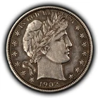 1902 50c Barber Silver Half Dollar - AU - SKU-H3873