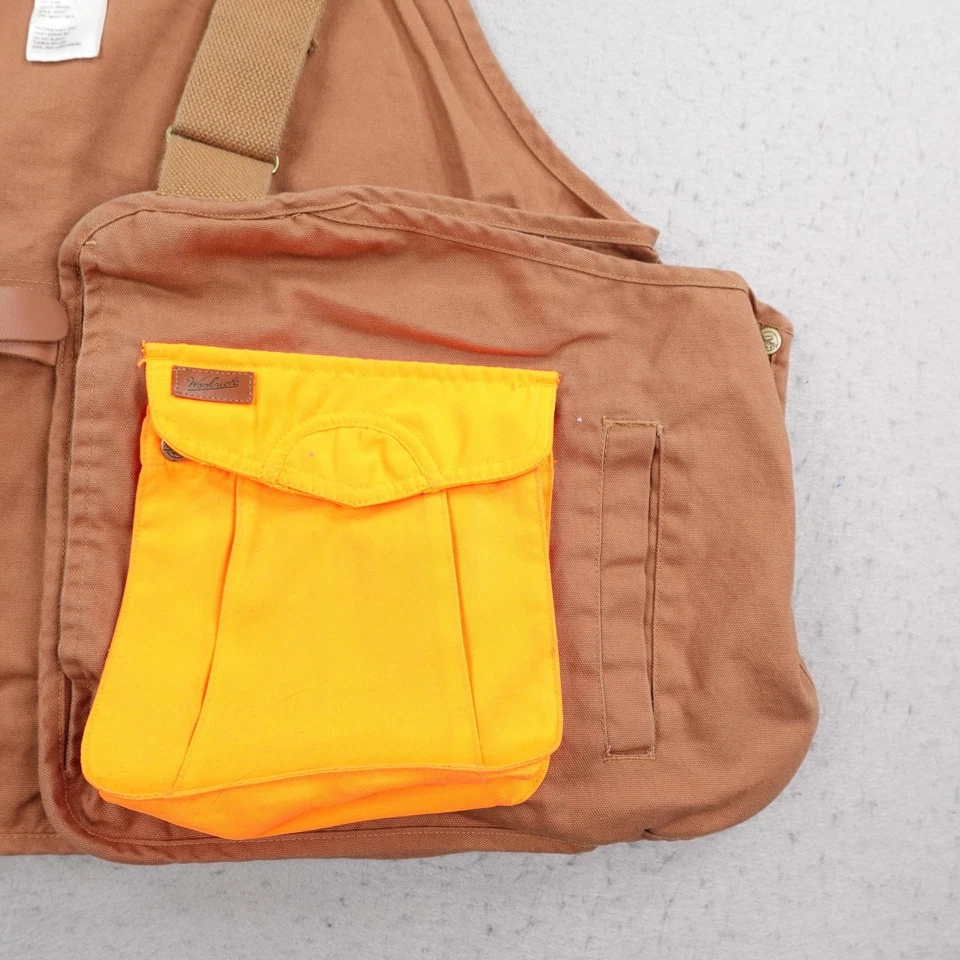 Woolrich Vest Mens XL Brown Hi Vis Bird Hunting Canvas Outdoor Guide Game Bag - Image 4 of 4
