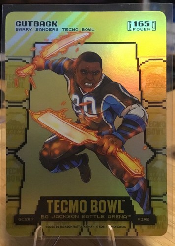 2026 Bo Jackson Battle Arena Tecmo Bowl Cutback Barry Sanders Gold Coinflip SSP