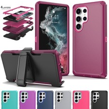 For Samsung Galaxy S22 Ultra/S22 Plus/S22 Shockproof Case Cover With Belt Clip