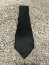 Classic Tie Necktie Solid Black Romario Manzini 3.25in