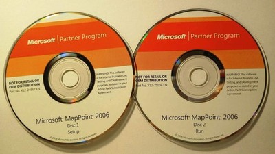 Microsoft MapPoint 2006 with North America Maps Full Version w/ License