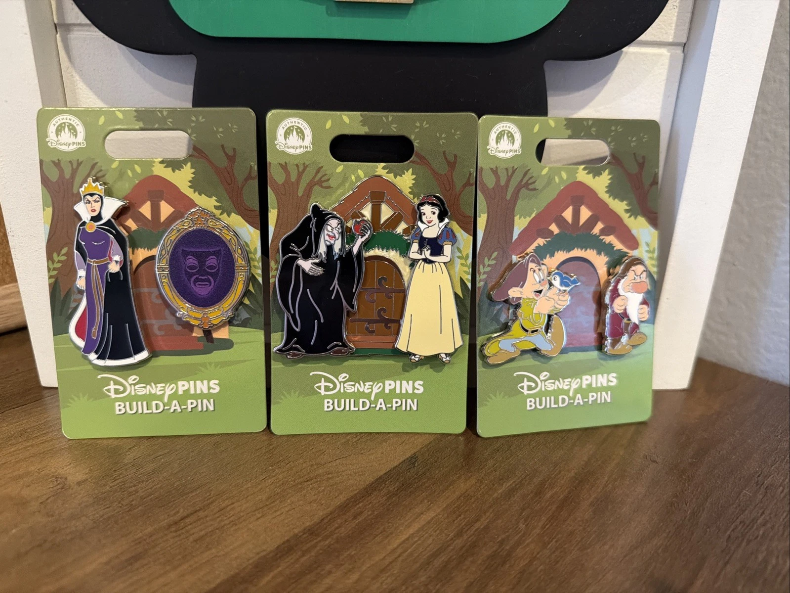 Disney Parks The Old Hag, Snow White, Dopey, Grumpy, & Evil Queen Build-a-Pin