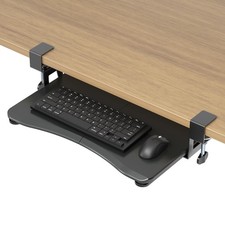 Small Keyboard Tray Under Desk Pull Out with C Clamp Mount, Computer Keyboard 