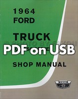 1964 Ford Pickup Truck Werkstatt Handbuch Usb F100 F250 F350 Reparatur Service