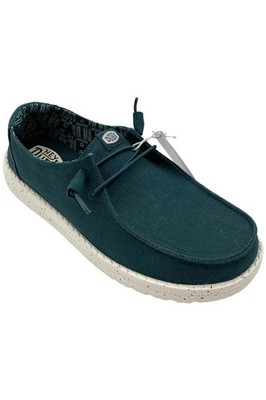 Hey Dude Women's Wendy Stretch Canvas Loafer Bay Deep Teal