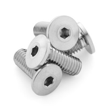 12x 1.2g Ultra-Low Profile Titanium Bottle Cage Bolts M5x12mm from Terske