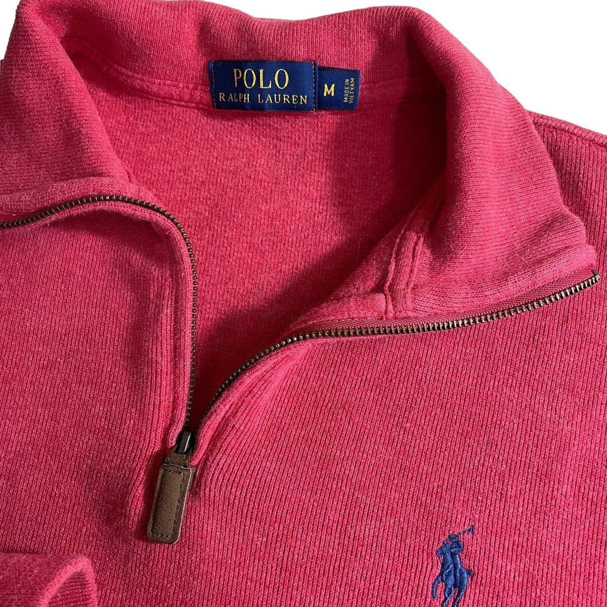 ORE　　　　　　　　　　　　　　　　PRL RALPH LAUREN Polo Ralph Lauren 1/4 Zip Pullover Sweater Red Knit Men's Medium