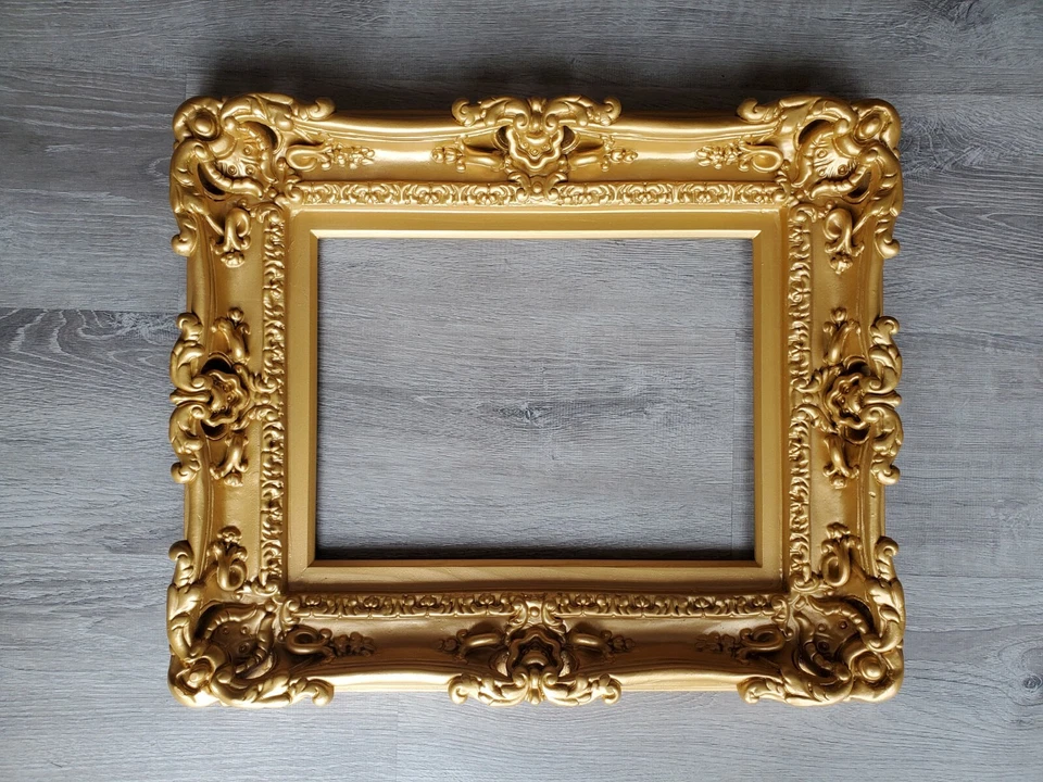 12x16 Matte Gold Picture Frame Ornate Baroque Picture Frame Art Print Poster - Image 4 of 4