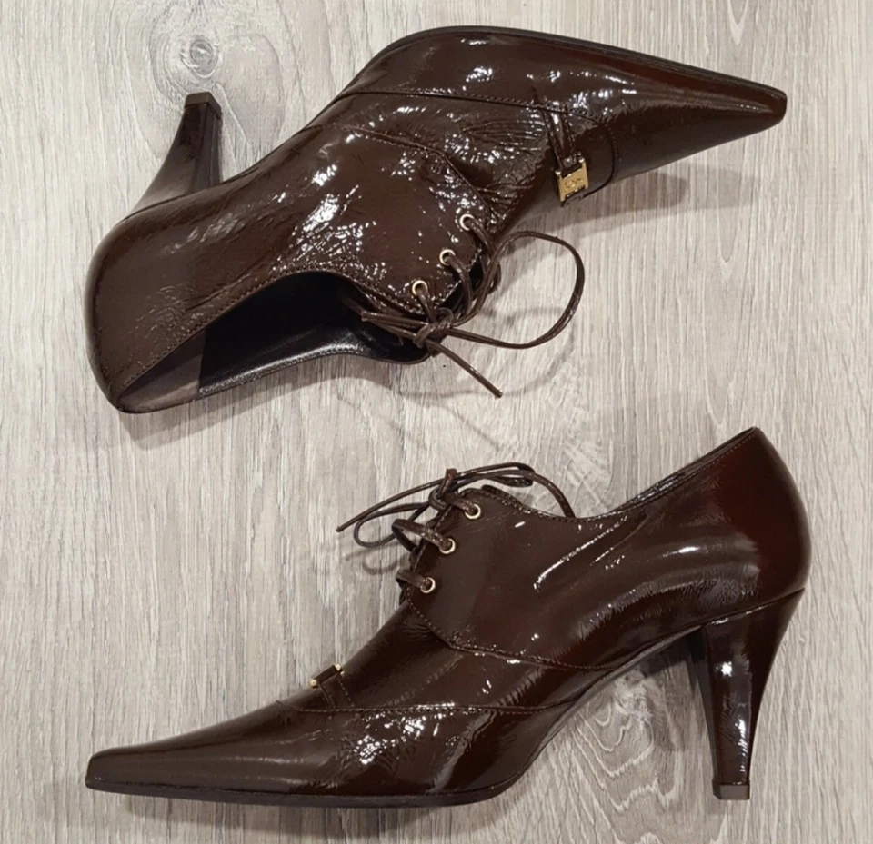 Zapatos de Tacón Enrico Gibellieri Cuero Punta 2.75" Talla Euro 37 Foto 3 de 4