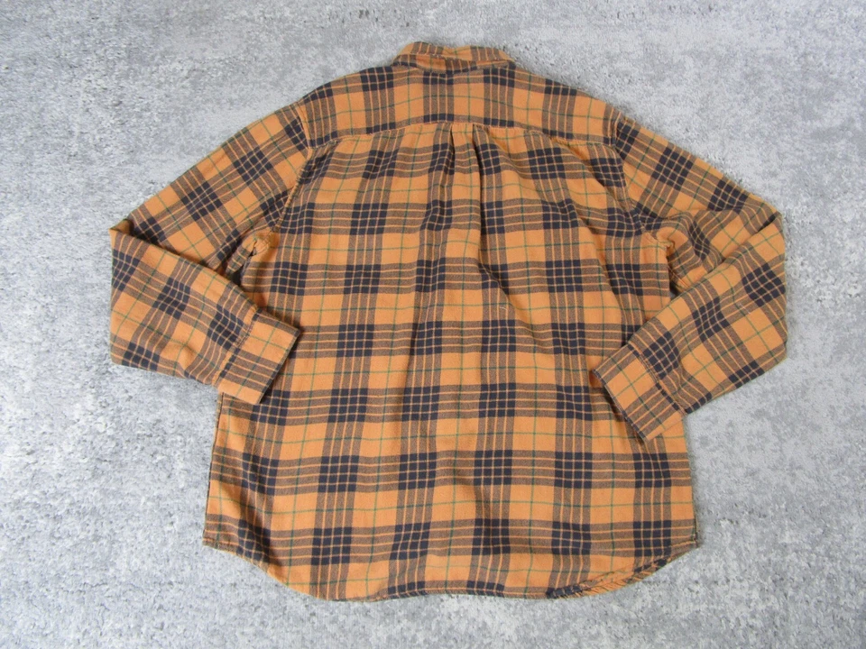 Camisa de vestir Obey para hombre 2XL naranja manga larga franela ropa de calle leñador top Foto 2 de 4