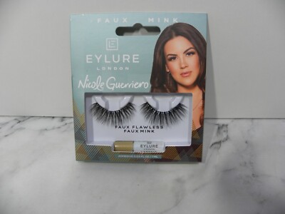 EYLURE LONDON NICOLE GUERRIERO FAUX NERZ FALSCHE WIMPERN AUGE 10 TRÄGT UK #14A