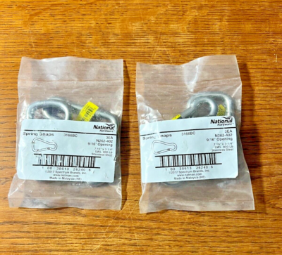 #ad #ad National Hardware N262 402 3166BC Interlocking Spring Snap 2 lot of 3 $19.99