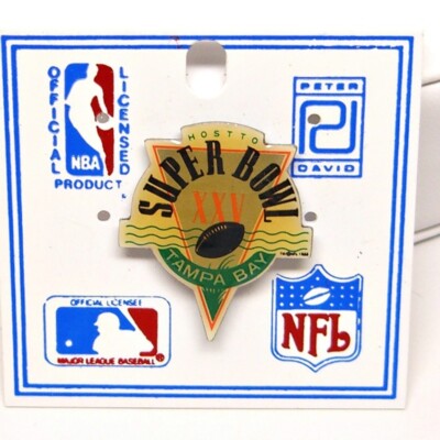 Tampa Bay Super Bowl XXV 25 NFL Football Tac Pin 1991 Buffalo Bills vs NY Giants