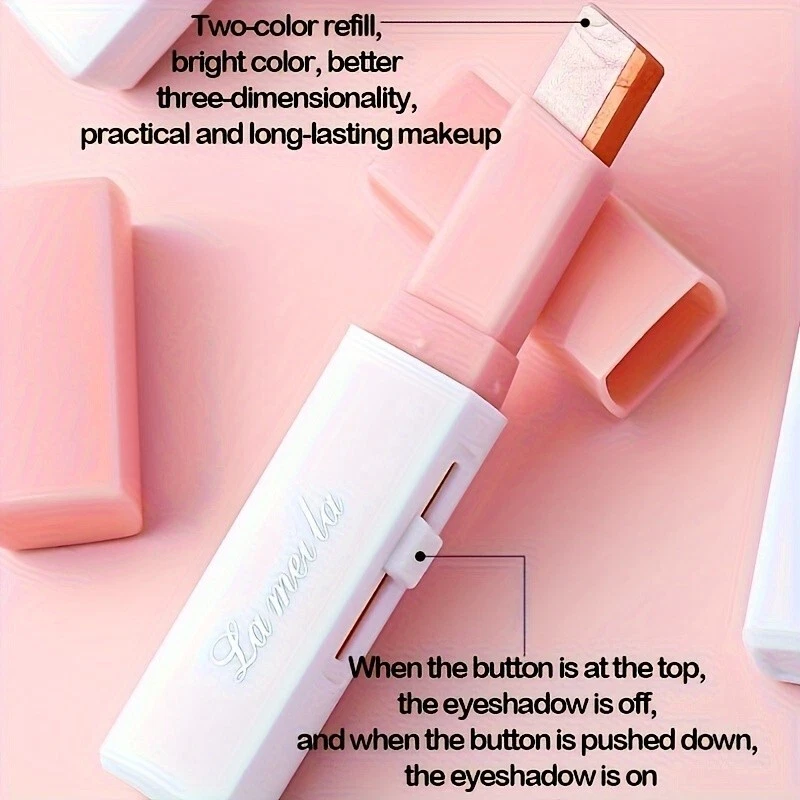 6 pieces of flash eye shadow stick set, two-color flash gradient eye shadow - Image 2 of 4