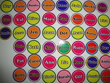 12 BOWLS STICKERS 1" GIRLS