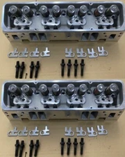 2PCS Aluminum Cylinder Heads Fit For SBC Chevy 350 190cc 64cc 2.02/1.60 Angle