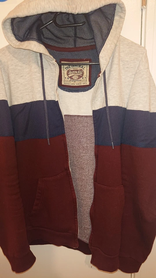 Brave Soul Men Hoodie Size L - Image 3 of 3