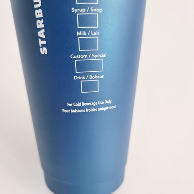 Starbucks 24oz Reusable Cold Cup With Straw Lid Holiday Christmas Blue  Holly | eBay