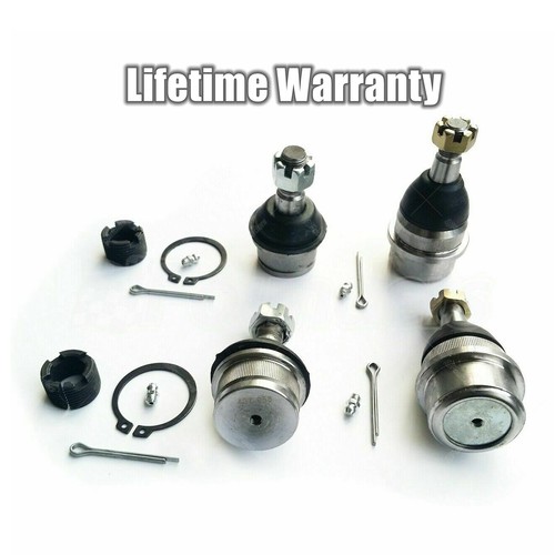 4x Front Upper & Lower Ball Joints Set Kit For Jeep Wrangler Cherokee