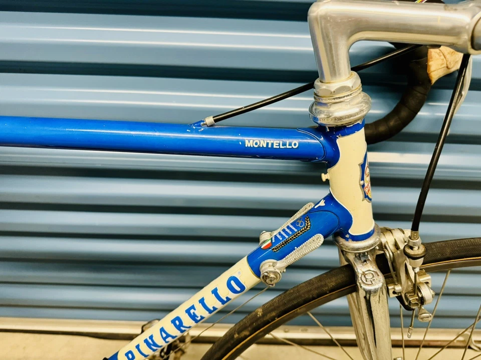 Vintage 1986 Pinarello Montello SLX Bicycle Campagnolo SUPER Record NOS Two-Tone - Image 3 of 4