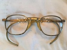 Vintage Antique Wire Metal Rimmed Round Eyeglasses Glasses 6 3/4 Frames